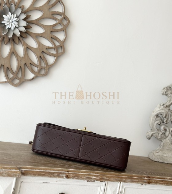 Ch**el Classic Flap Jumbo Bag Lambskin  Brown Size 30×21×8cm Master Quality