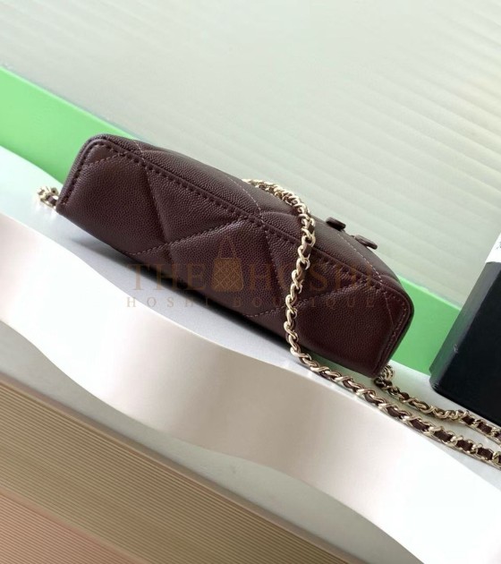 Ch**el 25C Caviar Leather Vanity Case Bag with Chain 17x19.5x5cm Master Quality