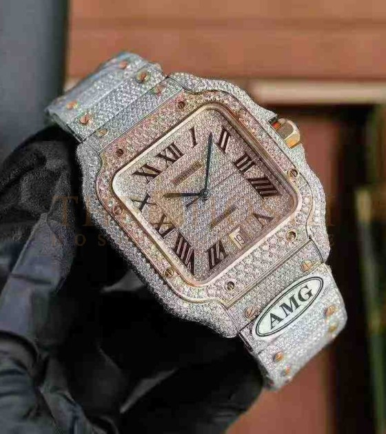 Ca*t1er Santos de Ca*t1er Automatic Watch D1am0nd Beze 41.9×31.5 mm 100m