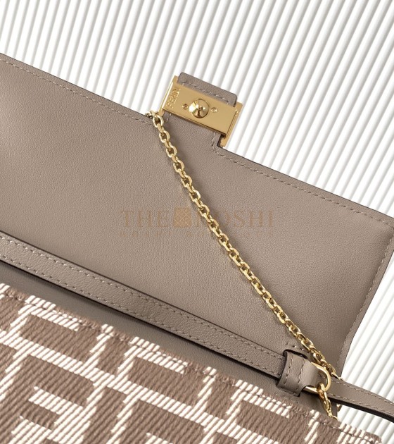 F**di Baguette Bag FF Jacquard Fabric 21cm