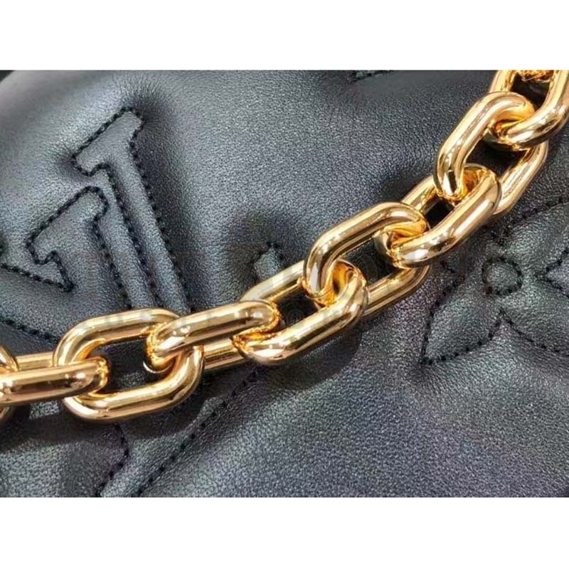 L0vis Vvtt0n LV Women Wallet On Strap Black Monogram Embroidered Leather Master Quality