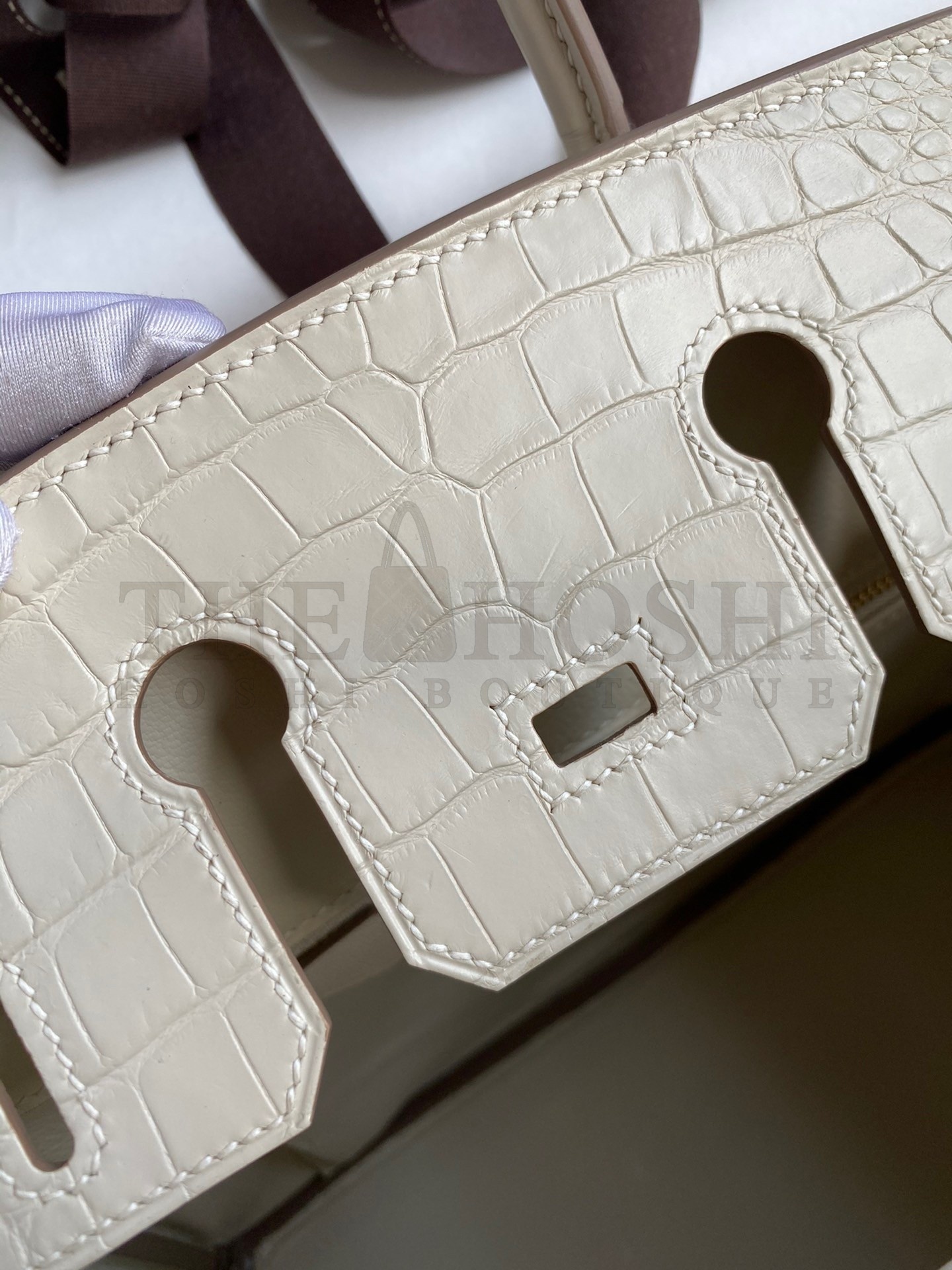 H**me5 Birkin 25 Retourne Handmade Bag In Beton Matte Alligator Leather Master Quality