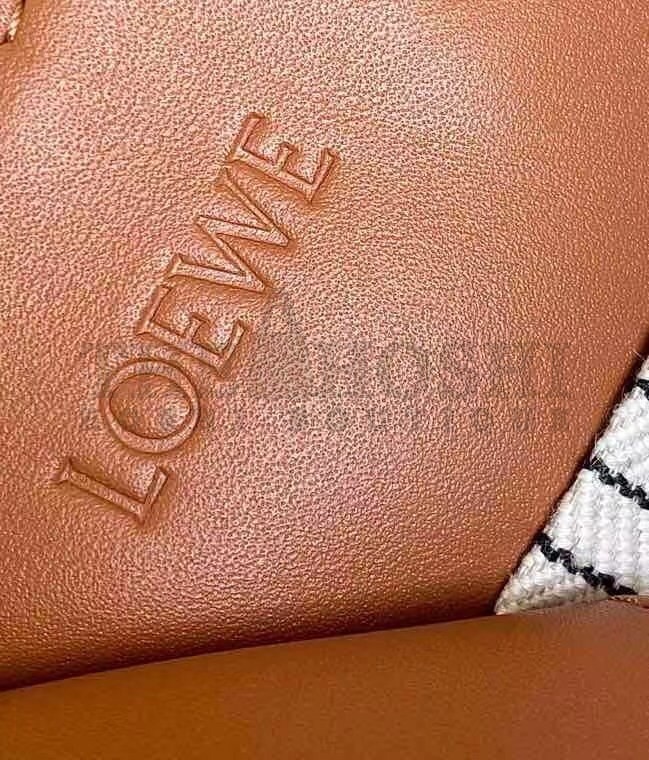 L0ew* Medium Cushion Tote In Canvas and Calfskin Master Quality