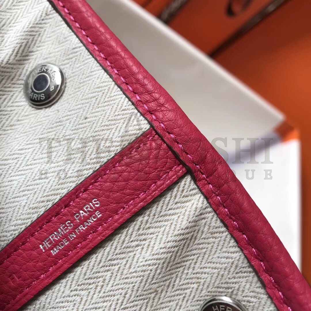 H**me5 Garden Party 36 Bag In Rose Tyrien Clemence Leather Master Quality