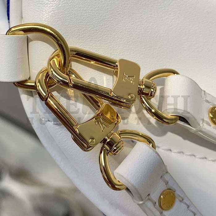 L0vis Vvtt0n LV Unisex Palm Springs Mini Backpack Blue Monogram Velvet Jacquard Master Quality