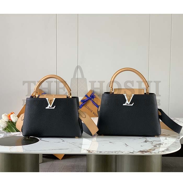 L0vis Vvtt0n LV Women Capucines MM Handbag Black Beige Red Taurillon Leather Master Quality