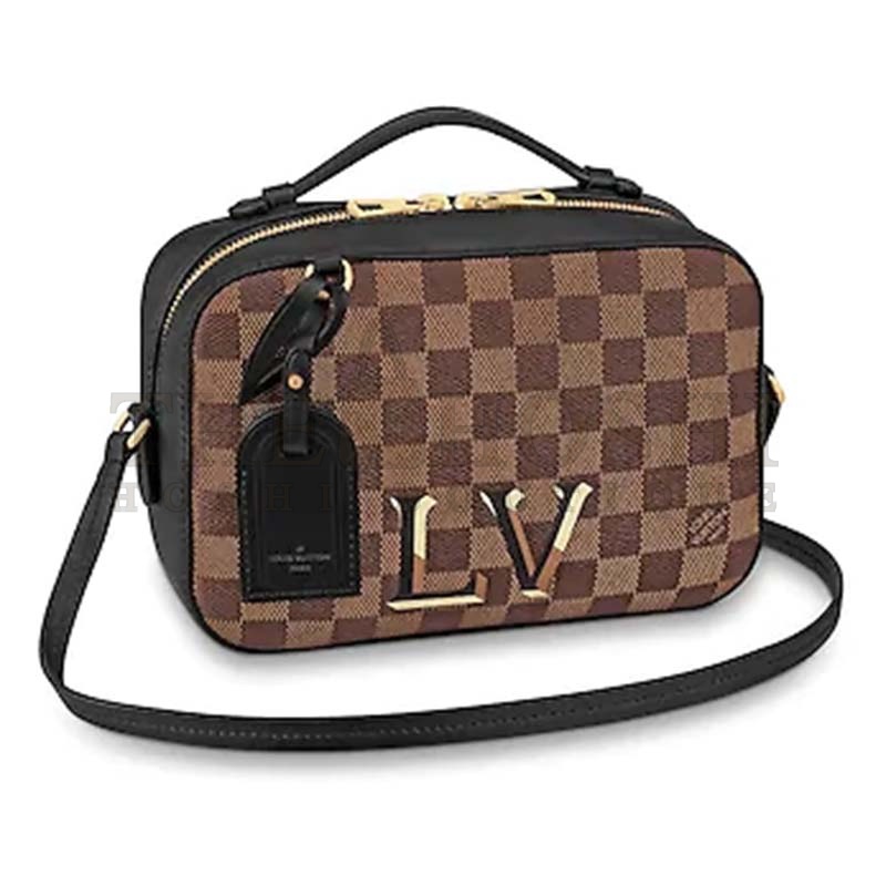 L0vis Vvtt0n LV Women Santa Monica Bag in Damier Ebene Coated Canvas Master Quality
