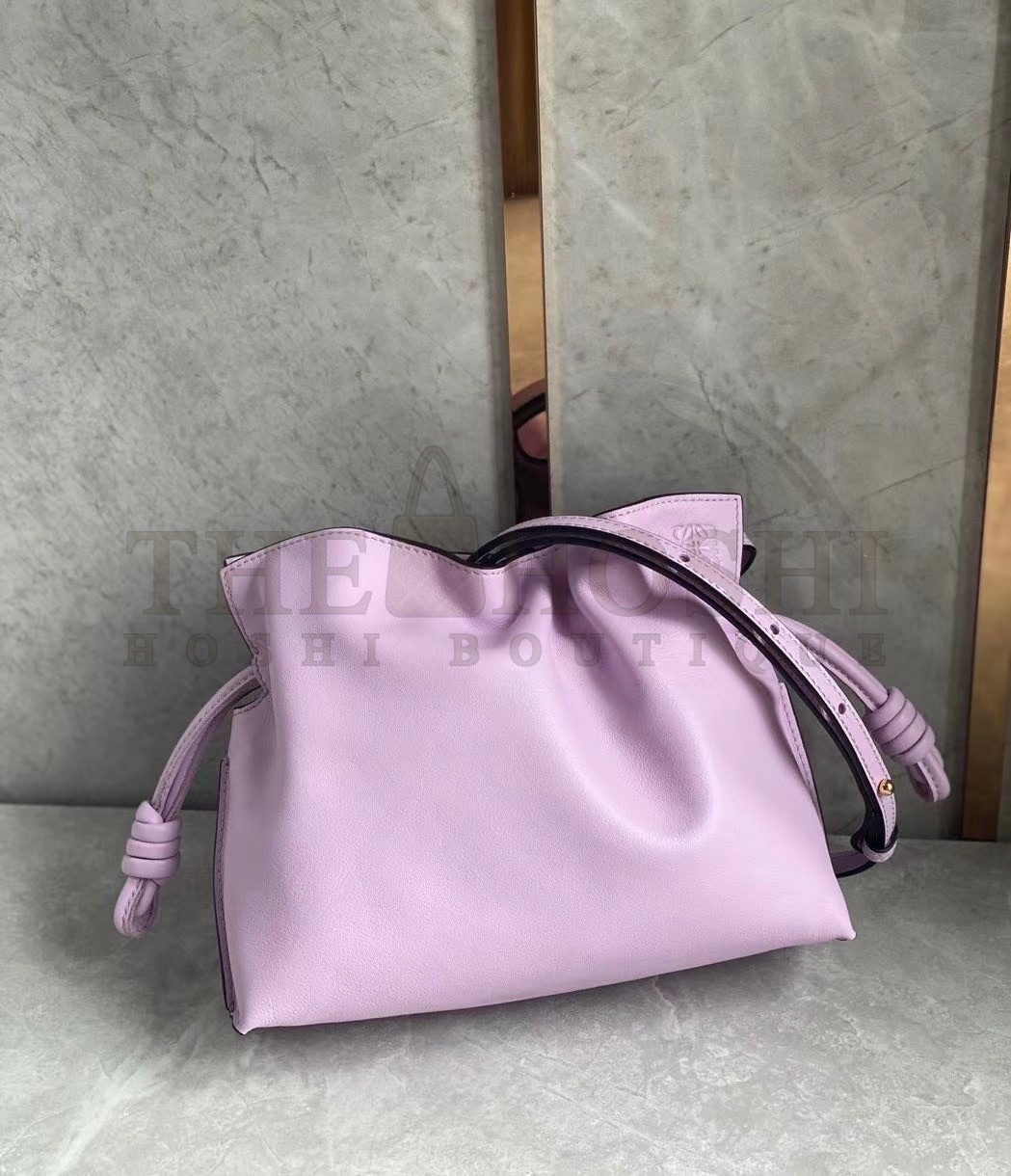 L0ew* Flamenco Mini Clutch In Bloom Orchid Nappa Leather Master Quality
