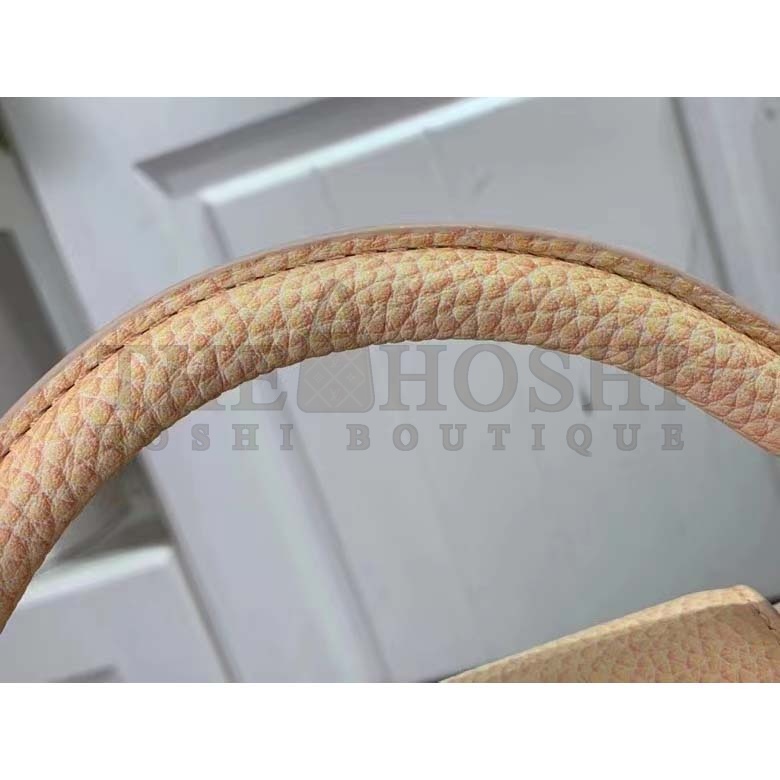 L0vis Vvtt0n LV Women Capucines BB Handbag Yellow Taurillon Leather Shimmery Master Quality