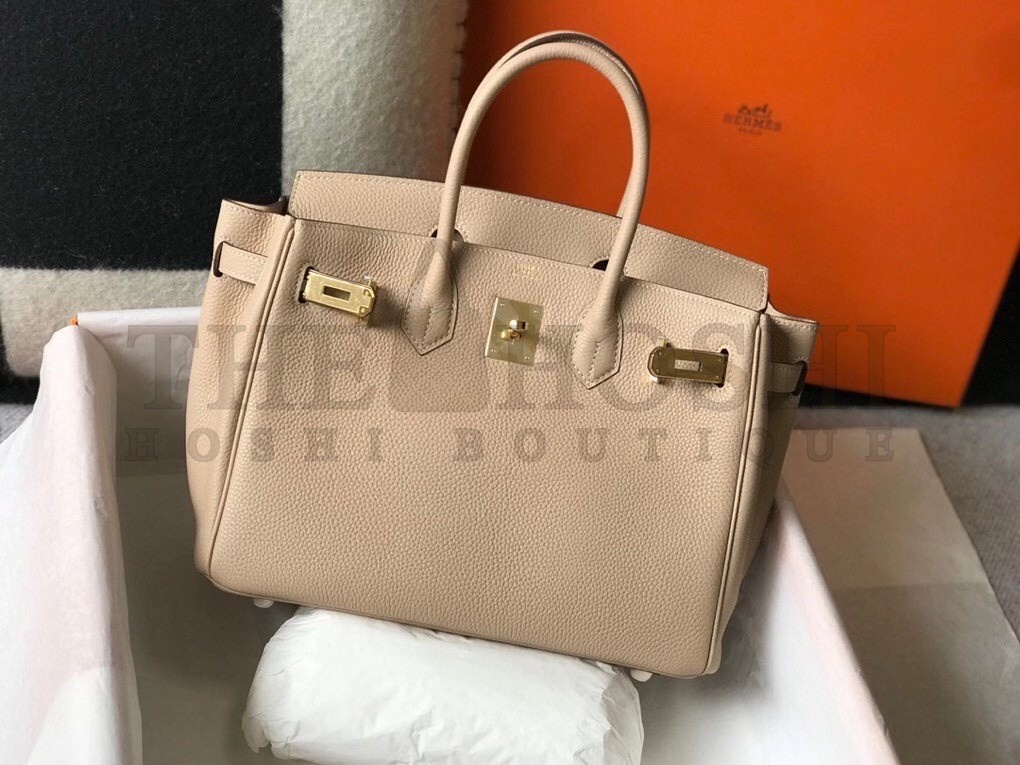 H**me5 Birkin 35 Bag in Trench Clemence Leather with GHW Master Quality