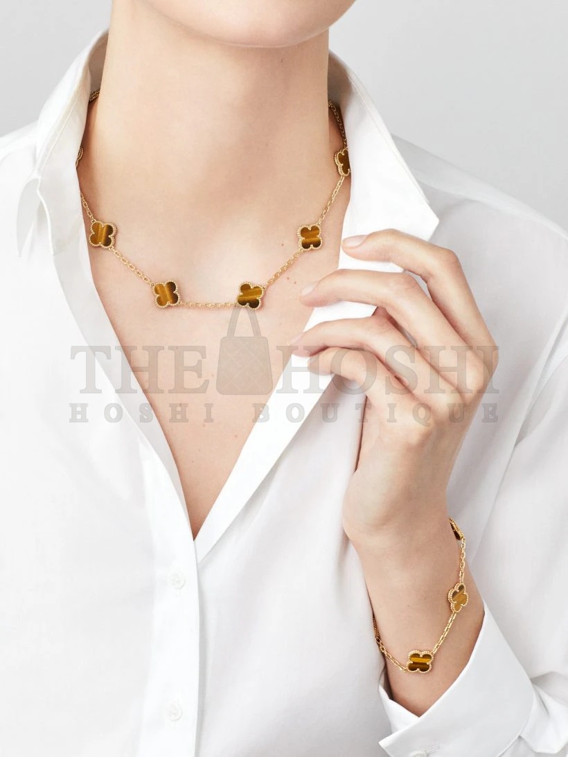 V*n Cl**f & Arpels Tiger Eye Bracelet Dupe, Vintage Alhambra bracelet, 5 motifs Master Quality