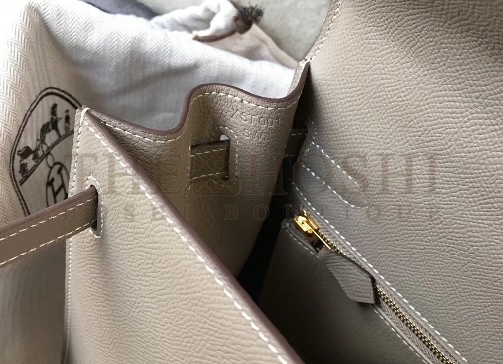 H**me5 Gris Asphalt Epsom Kelly 28cm Sellier Bag GHW Master Quality