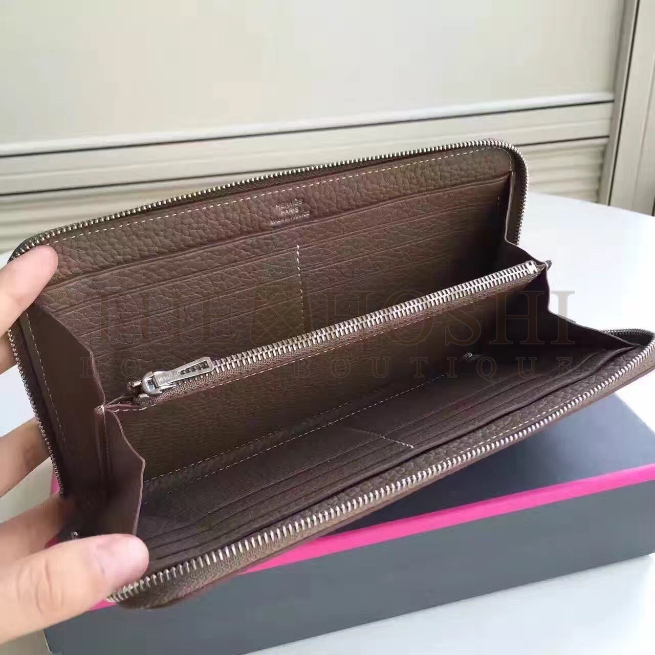H**me5 Etoupe Clemence Azap Zipped Wallet Master Quality