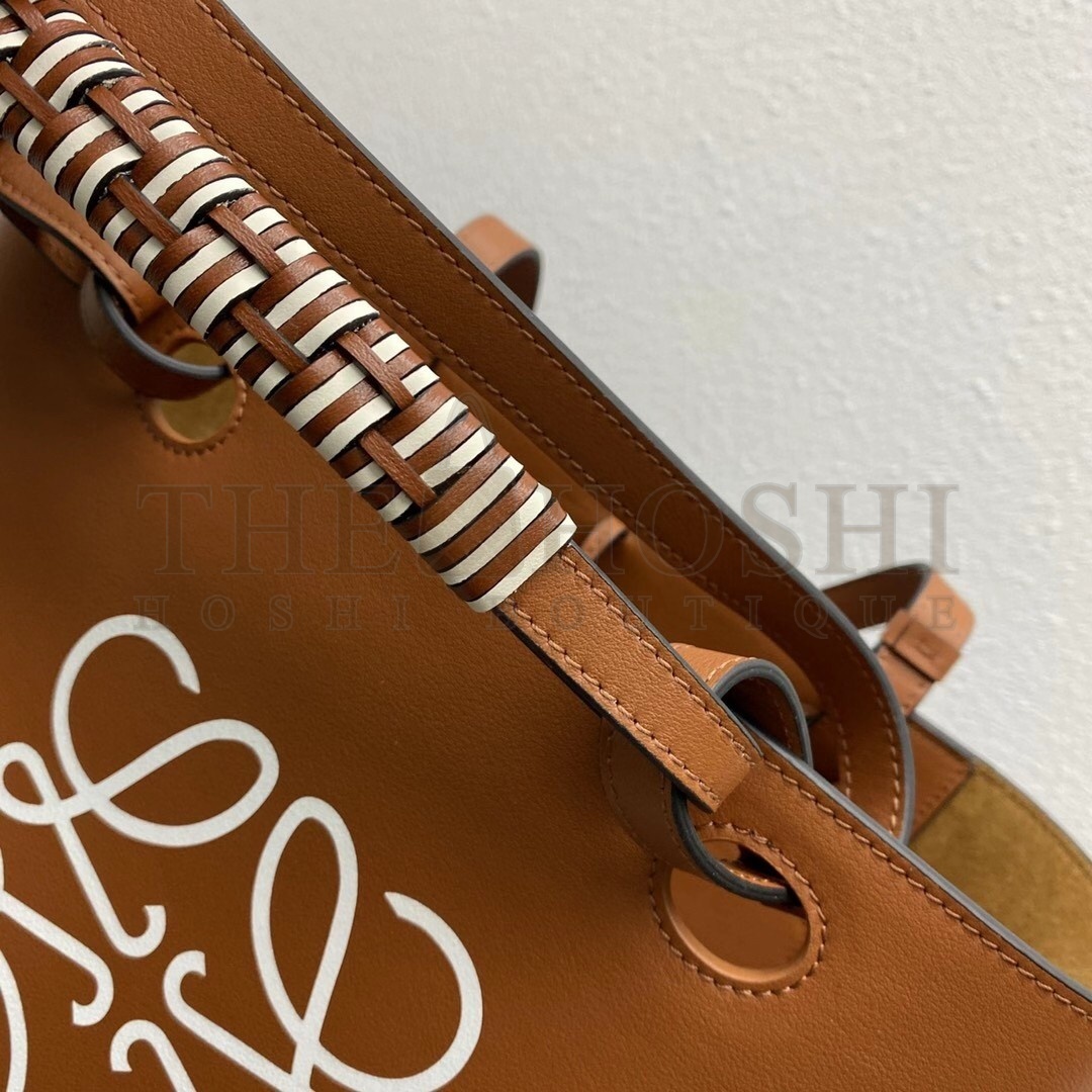 L0ew* Small Anagram Tote In Brown Calfskin Master Quality