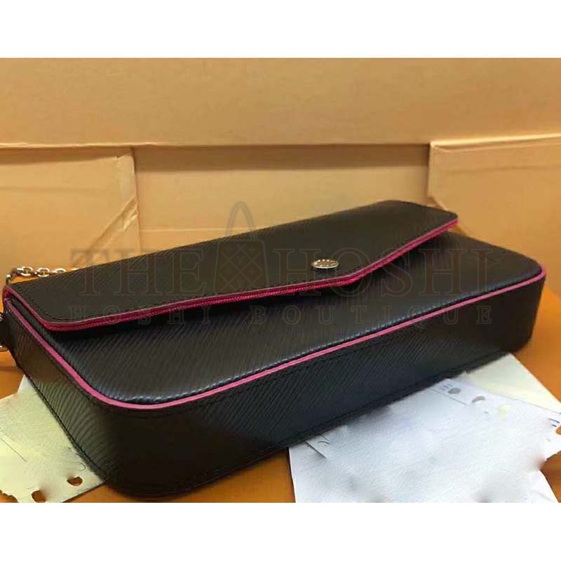 L0vis Vvtt0n LV Women Felicie Pochette Bag in Elegant Black Leather Master Quality