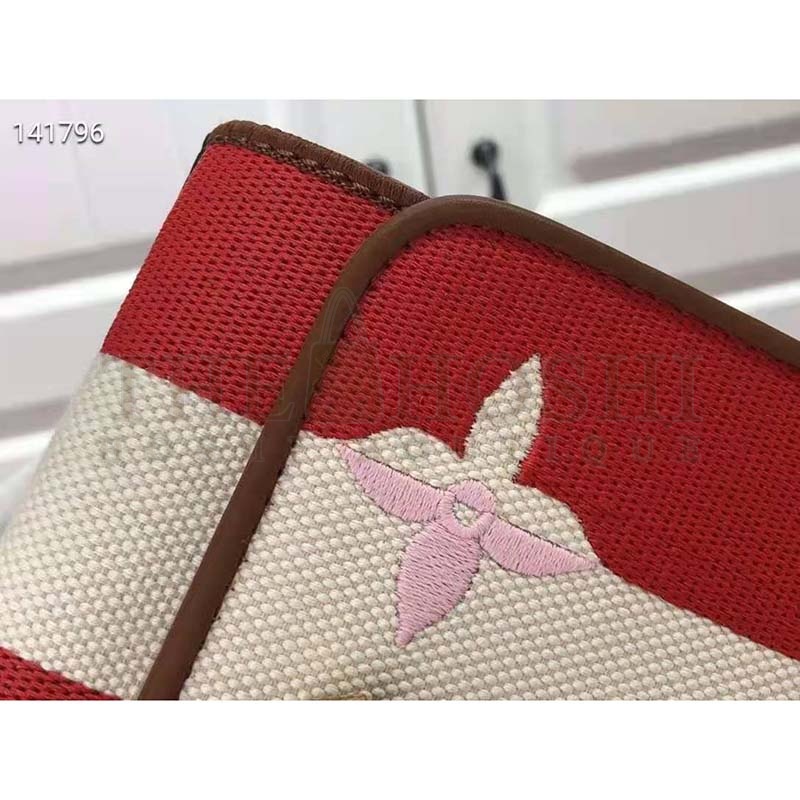 L0vis Vvtt0n LV Women Capucines BB Handbag Red Smooth Calfskin and Embroidered Canvas Master Quality