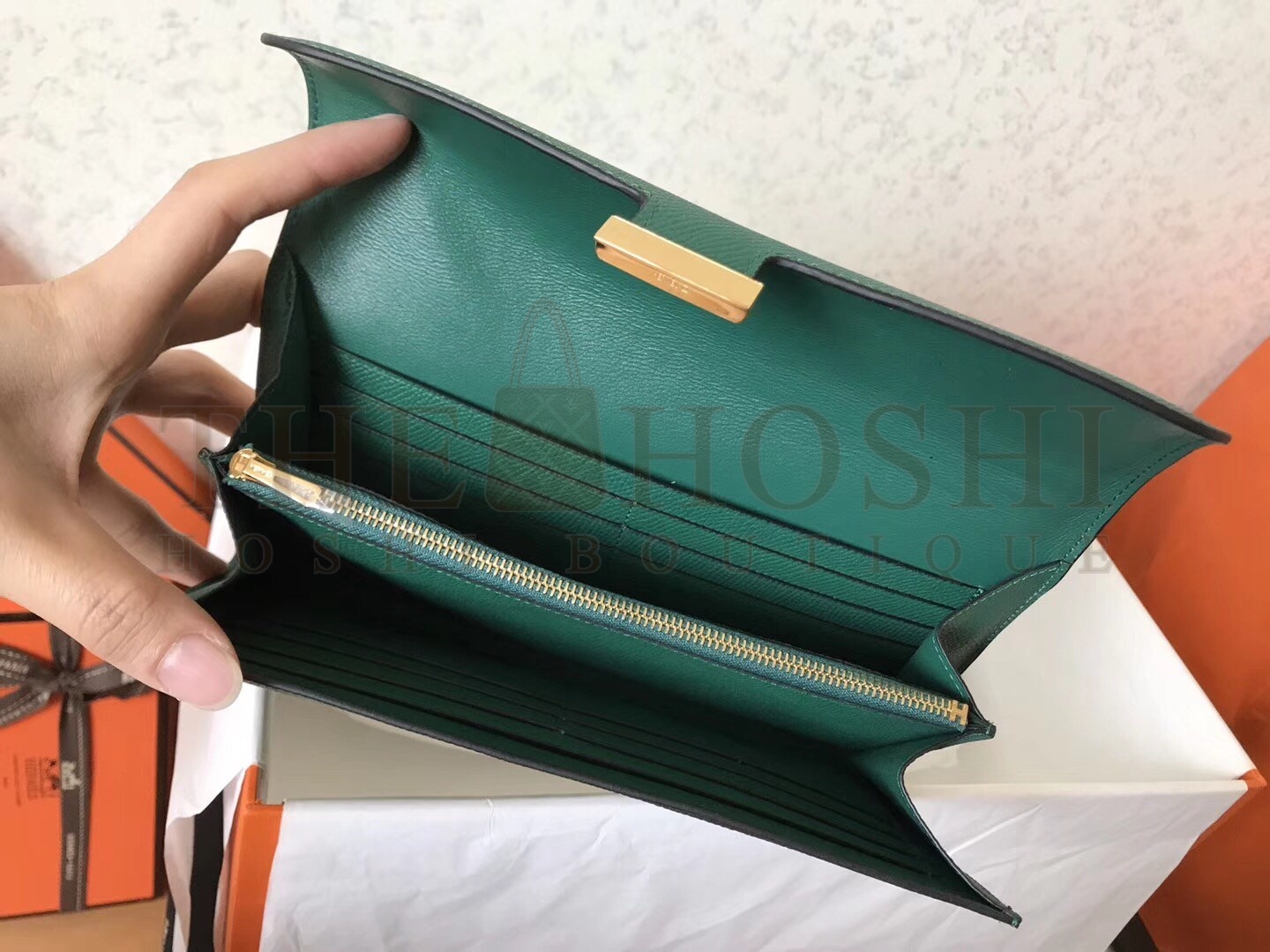 H**me5 Malachite Epsom Constance Long Wallet Master Quality