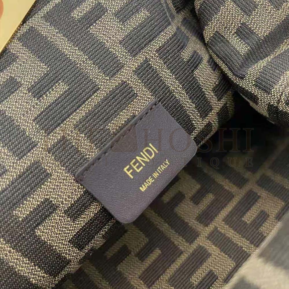 F**di Women First Small White Leather Bag with Exotic Details Master Quality