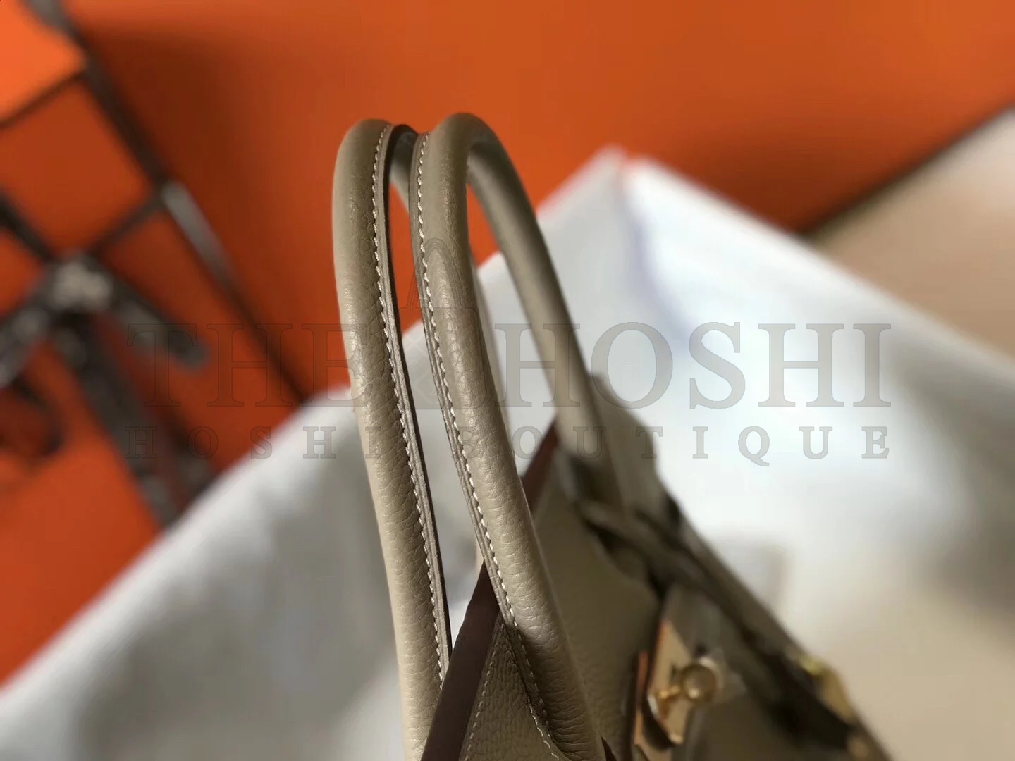 H**me5 Birkin 30 Bag in Gris Tourterelle Clemence Leather with GHW Master Quality