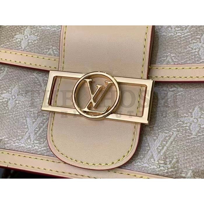 L0vis Vvtt0n LV Women Mini Dauphine Handbag Beige Monoglam Coated Canvas Master Quality