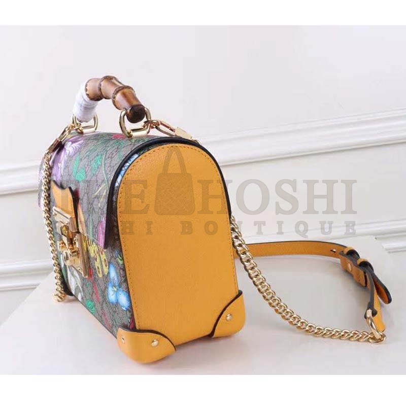 Gvc*1 GG Women Padlock GG Flora Small Bamboo Shoulder-Beige Master Quality