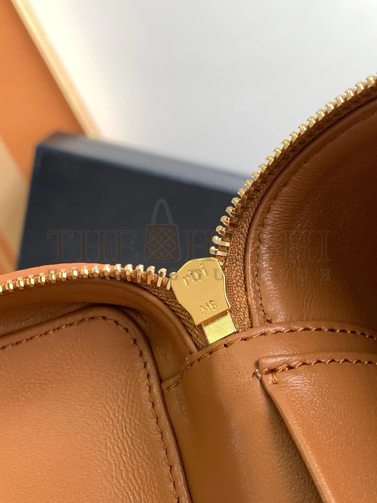 Pra*a Mini Vanity Bag in Brown Grained Leather Master Quality