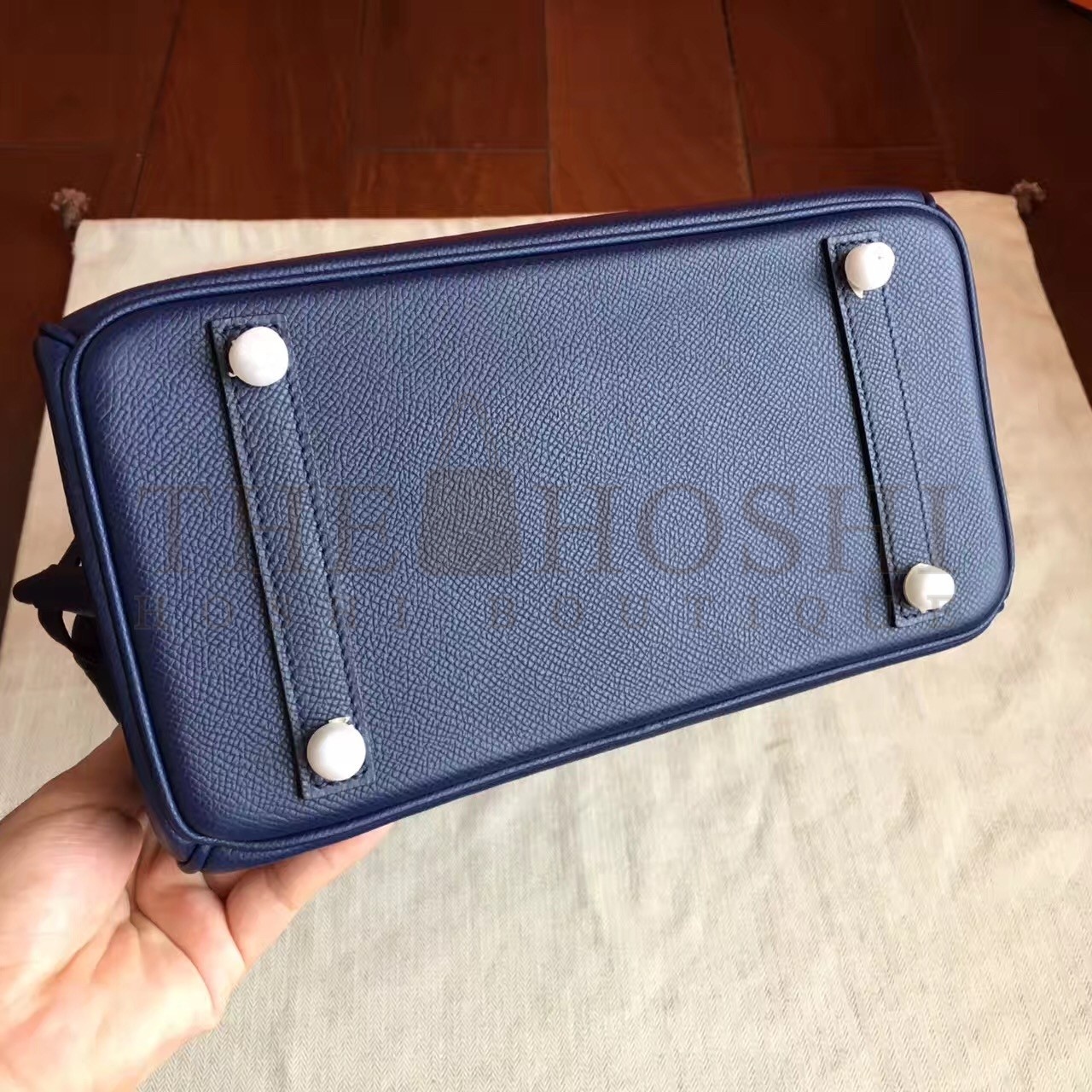 H**me5 Sapphire Birkin 25cm Epsom Handmade Bag Master Quality