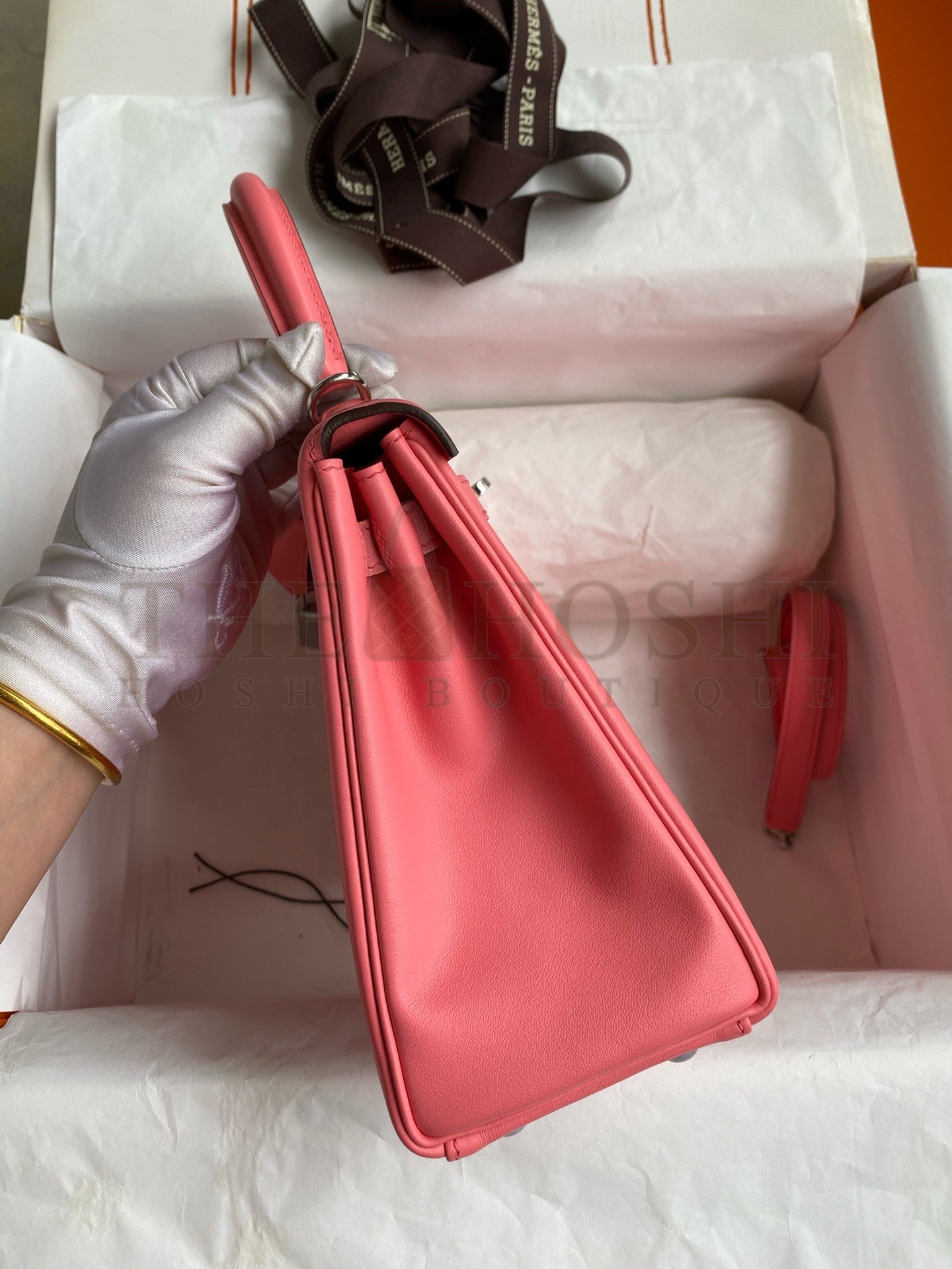 H**me5 Kelly Retourne 25 Handmade Bag In Rose d