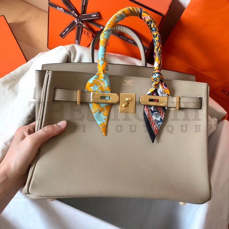 H**me5 Tourterelle Birkin 30cm Epsom Handmade Bag Master Quality