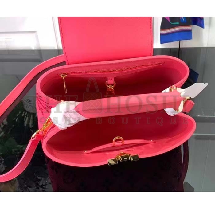 L0vis Vvtt0n LV Women Capucines BB Handbag Pink Calfskin Leather Cowhide Lining Master Quality