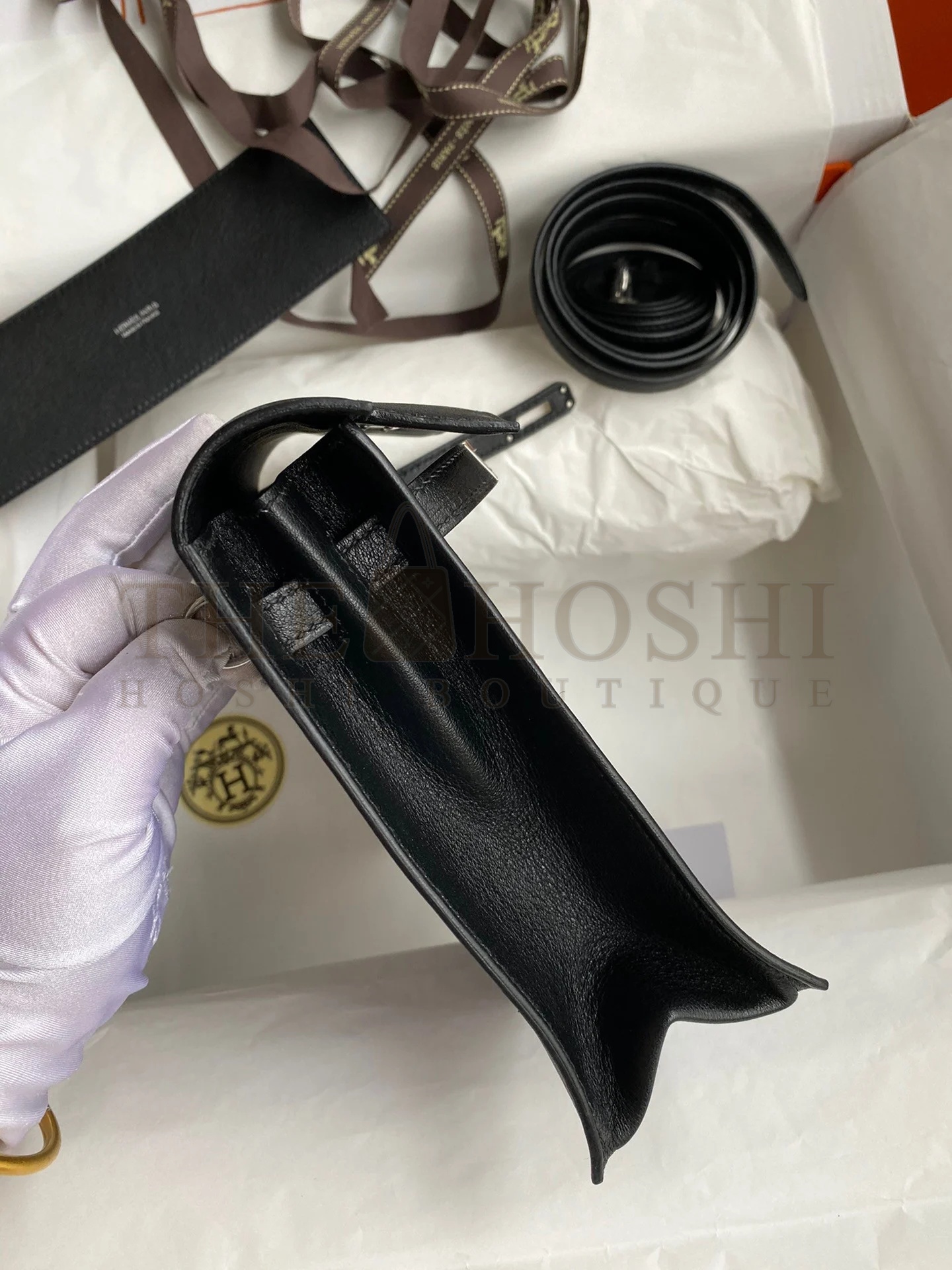 H**me5 Kelly Danse II Handmade Bag In Black Evercolor Calfskin Master Quality