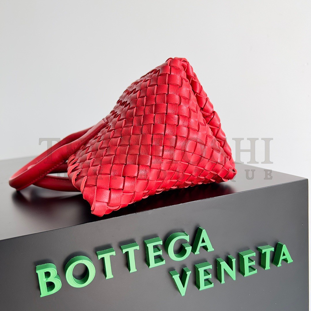 B0tt*ga Ven*ta Cabat Mini Bag In Red Intrecciato Lambskin Master Quality