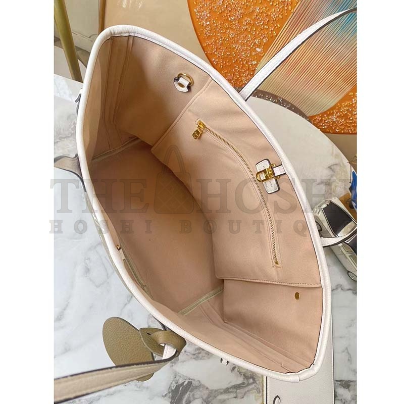 L0vis Vvtt0n Women LV Neverfull MM Carryall Tote Bag Printed Embossed Grained Cowhide Master Quality