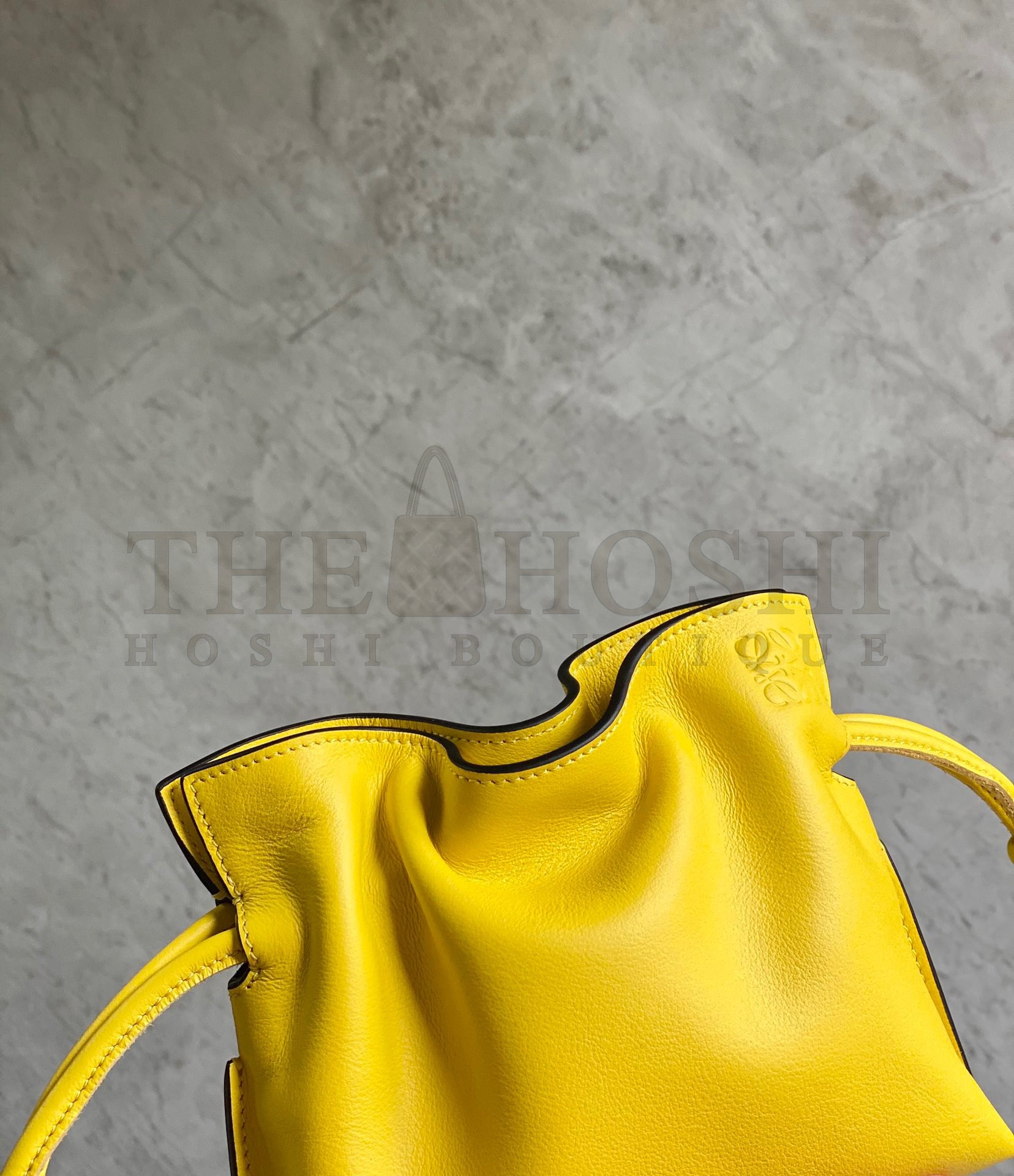 L0ew* Flamenco Nano Clutch In Yellow Nappa Leather Master Quality