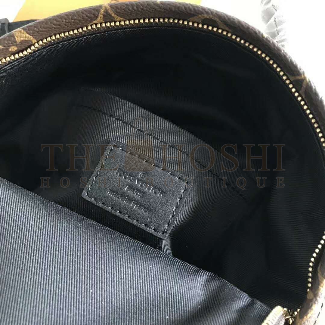 L0vis Vvtt0n LV Unisex Palm Springs Backpack Mini in Monogram Coated Canvas-Brown Master Quality