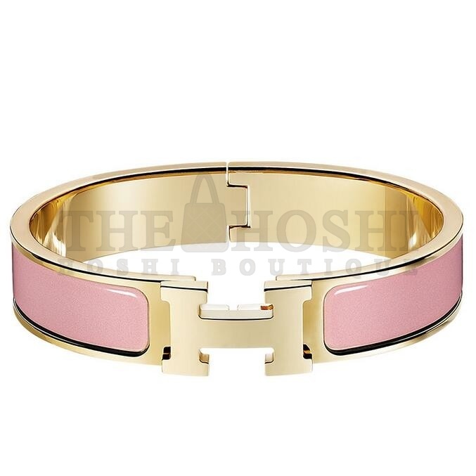 H**me5 Pink Enamel Clic H PM Bracelet Master Quality
