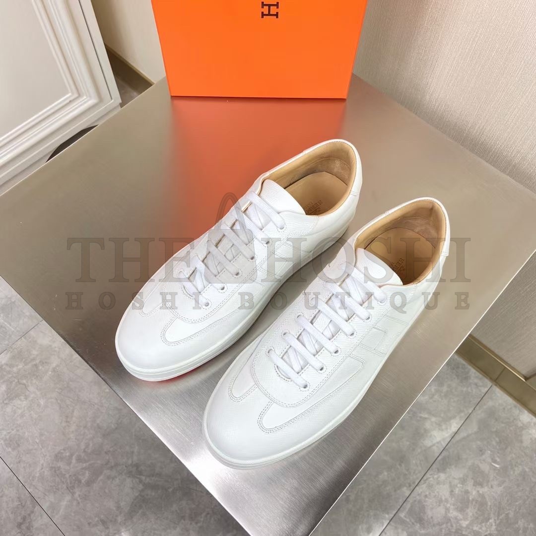 H**me5 Boomerang Sneakers In White Epsom Leather Master Quality
