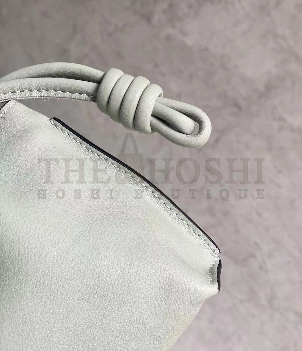 L0ew* Flamenco Mini Clutch In Ash Grey Nappa Leather Master Quality