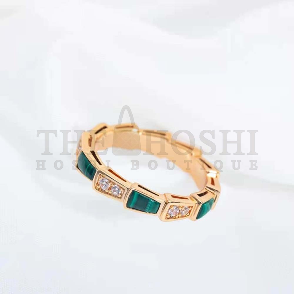 Bv1g*ai Women Use of Unconventional Materials Serpenti Viper Ring Master Quality