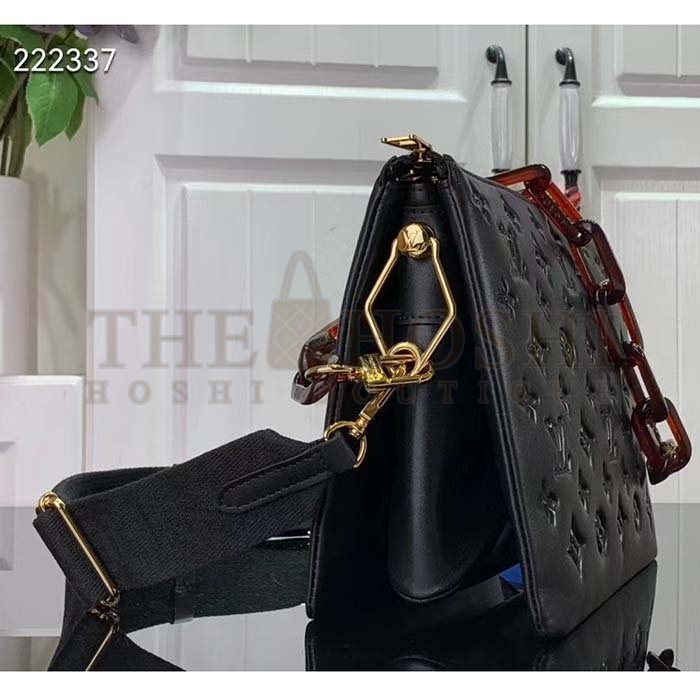 L0vis Vvtt0n LV Women Coussin PM Handbag Black Calfskin Cowhide Leather Master Quality