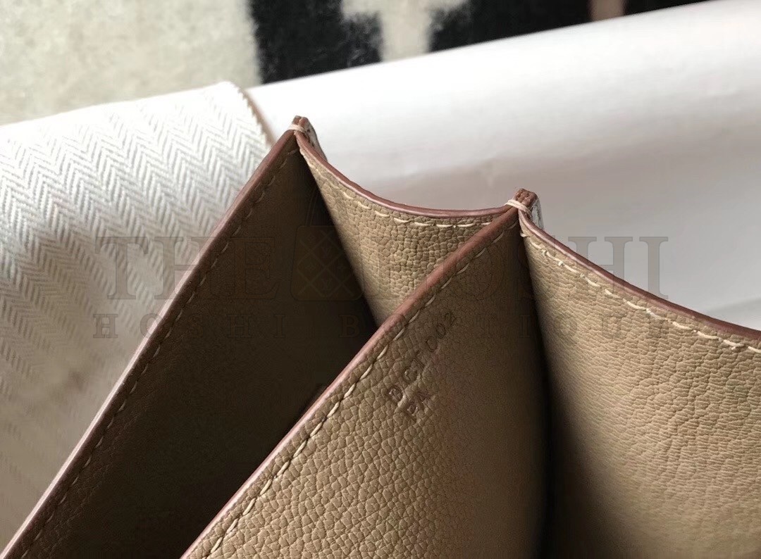 H**me5 Constance 18cm Bag In Taupe Embossed Crocodile Master Quality