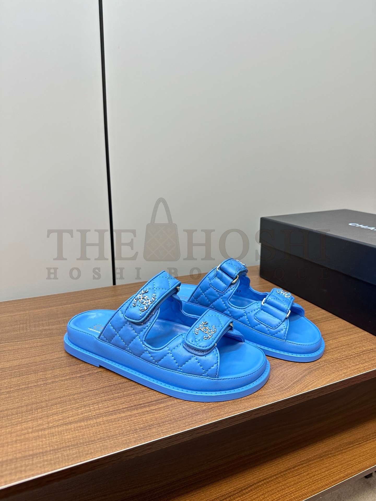 Ch**el Classic Velcro Dad Sandals real leather sole Master Quality