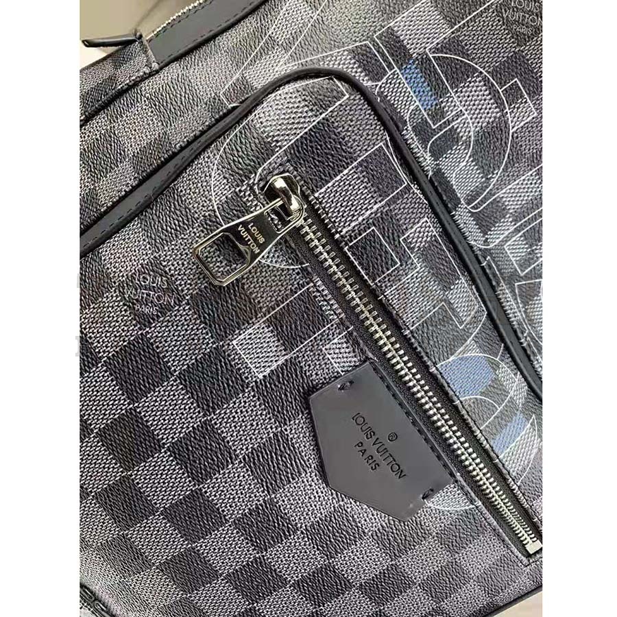 L0vis Vvtt0n LV Men Josh Backpack Bag in Damier Graphite Coated Canvas-Grey Master Quality