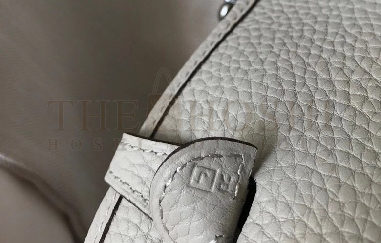 H**me5 Evelyne III TPM Bag In Pearl Grey Clemence Leather Master Quality