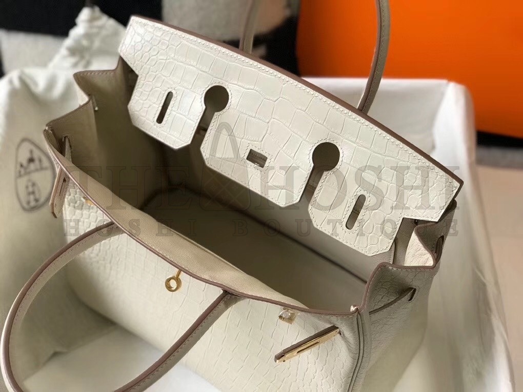 H**me5 Birkin 30cm Bag In Embossed Crocodile Leather Master Quality