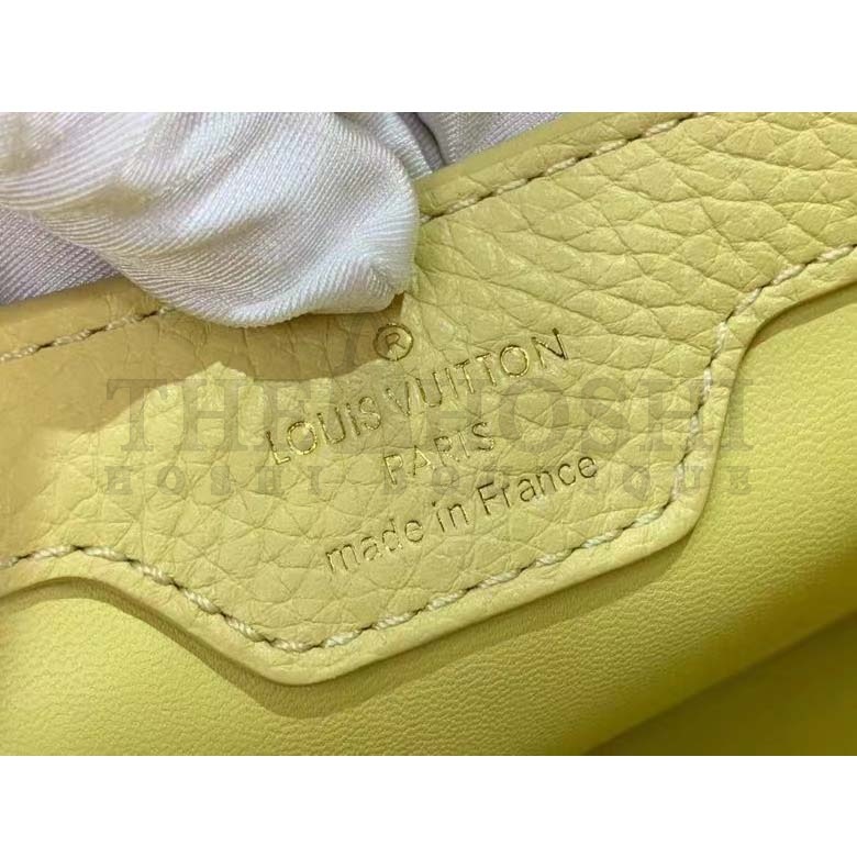 L0vis Vvtt0n LV Women Capucines BB Handbag Yellow Taurillon Leather Canvas Master Quality