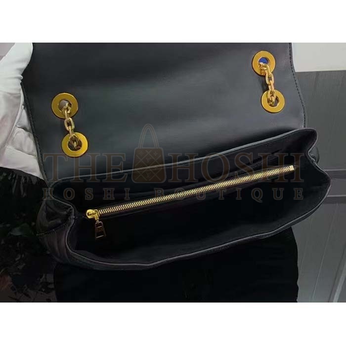L0vis Vvtt0n LV Women New Wave Chain Bag GM Black Quilted Smooth Calf Leather Master Quality