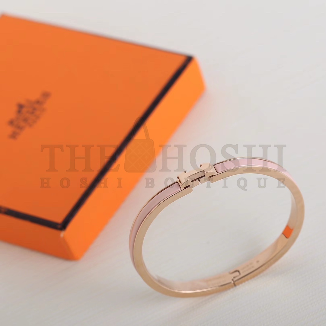 H**me5 H Clic ,pink enamel bracelet, narrow version Master Quality
