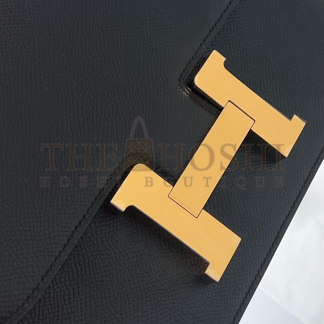 H**me5 Constance 1-24 Mirror Bag In Black Epsom Calfskin Master Quality