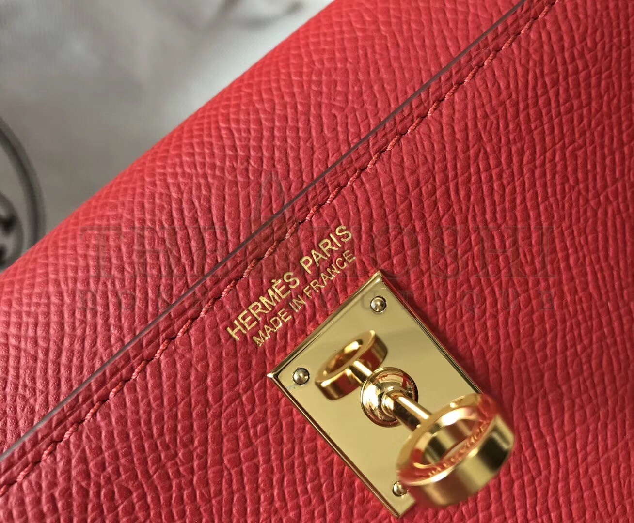 H**me5 Kelly Mini II Bag In Rouge Vif Epsom Leather Master Quality